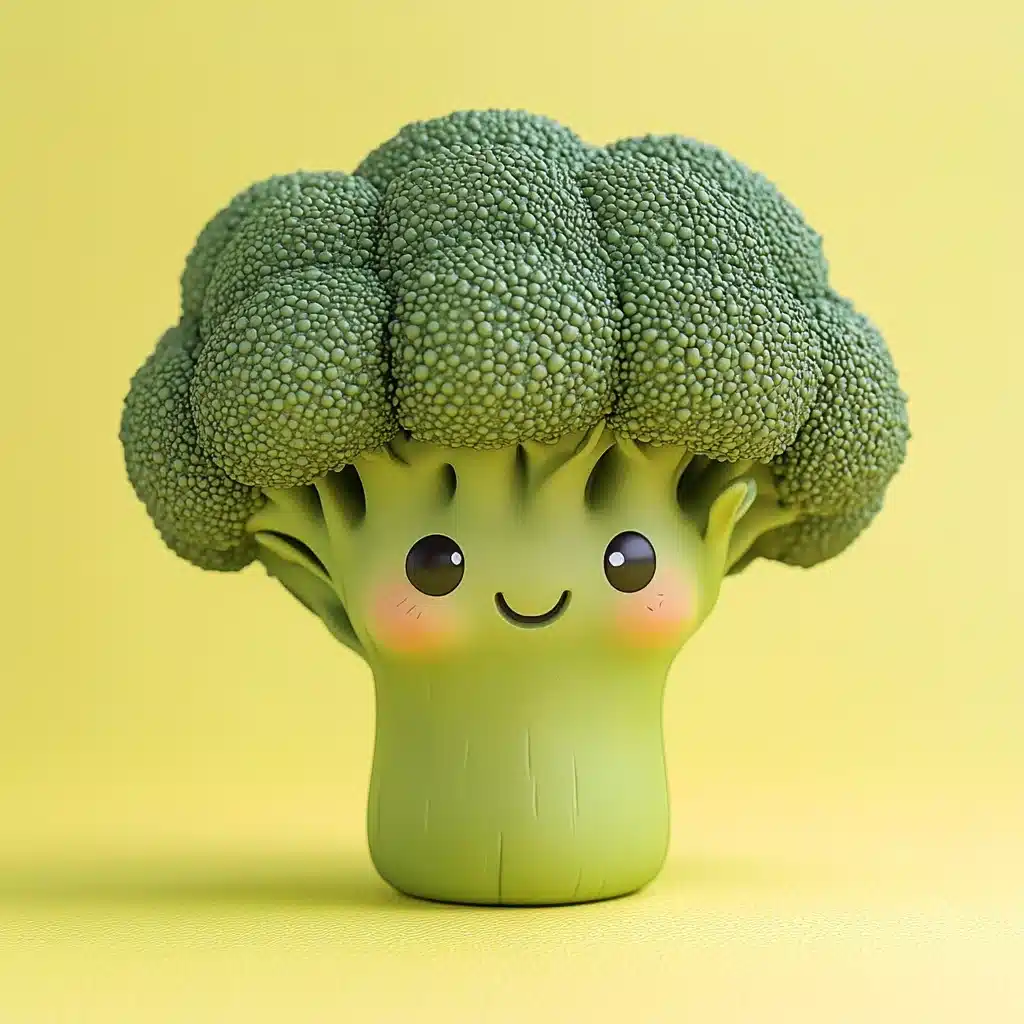 Chibi Broccoli Kawaii Design