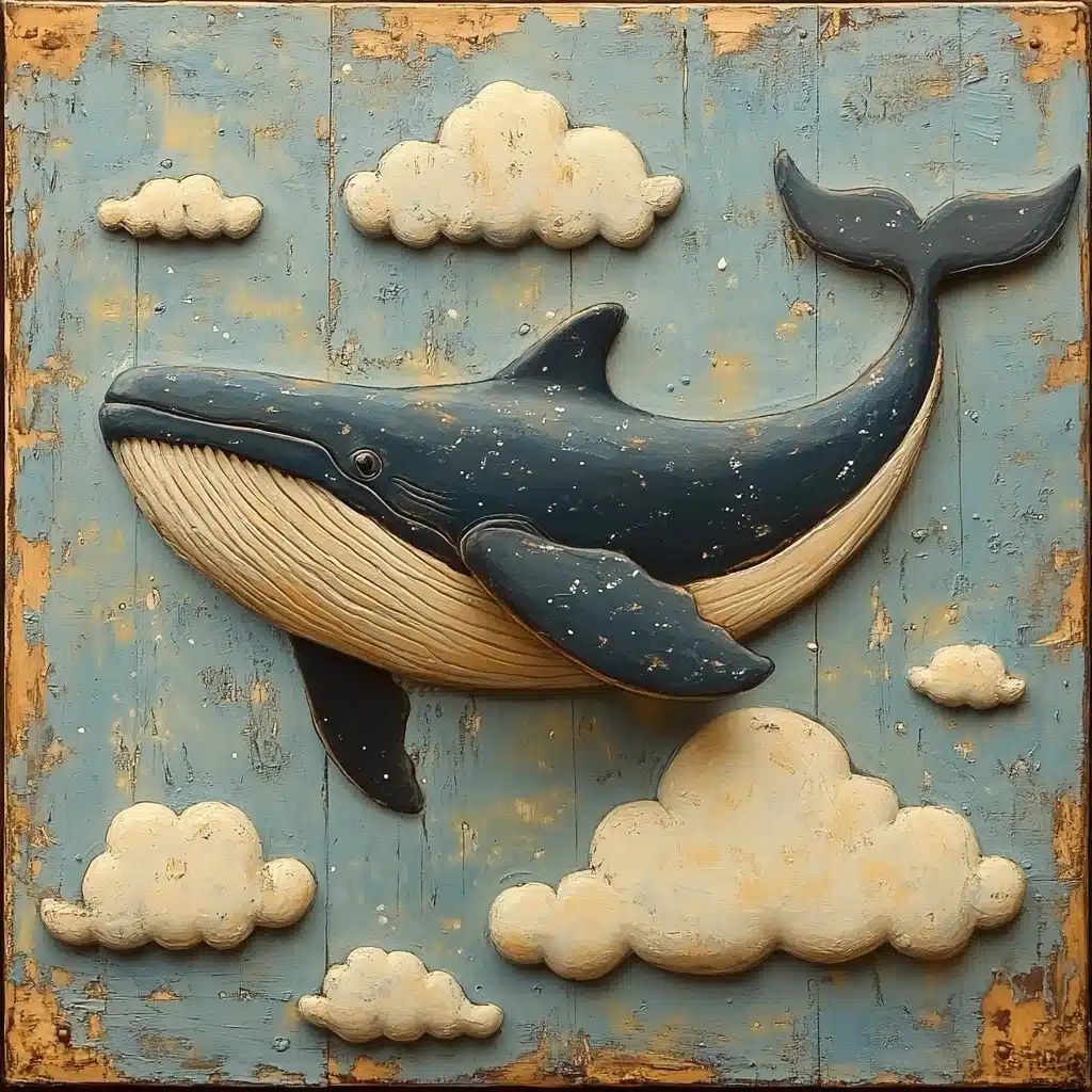 Q Version Whale in Clouds