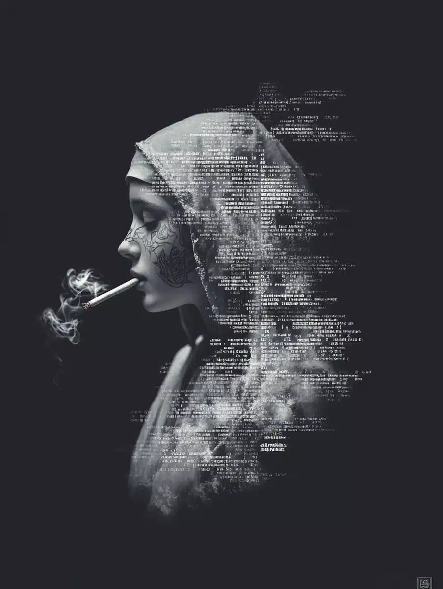 ASCII Nun with Tattoos