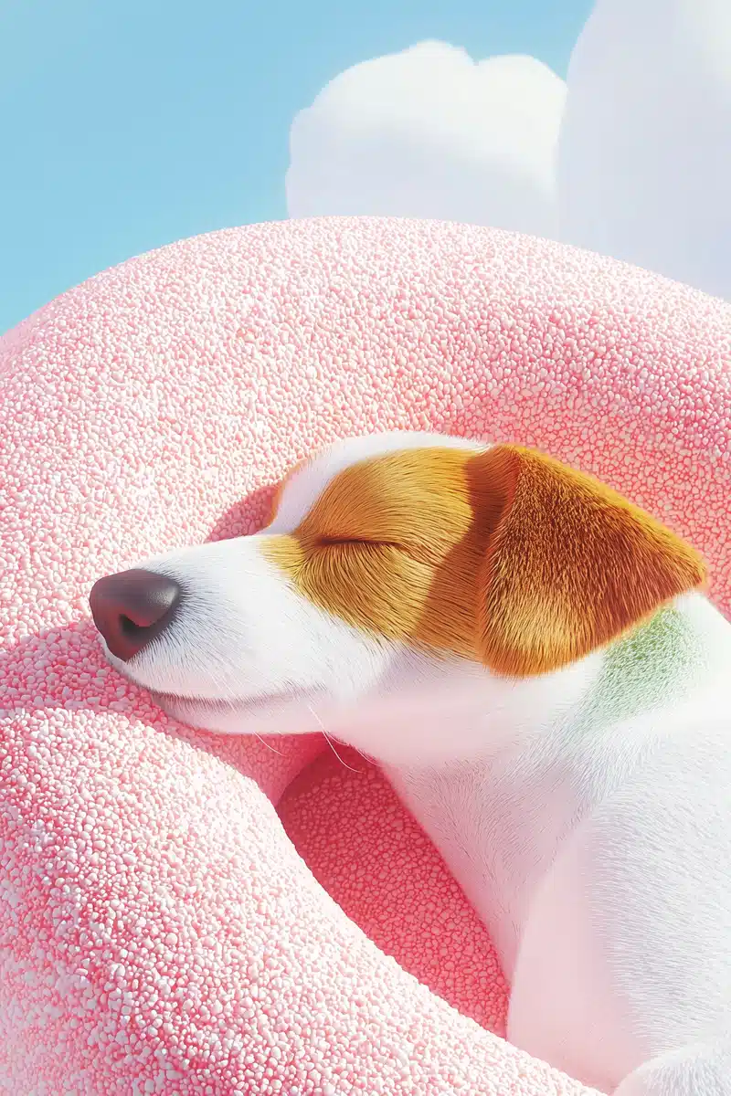 Dog Under Blue Sky