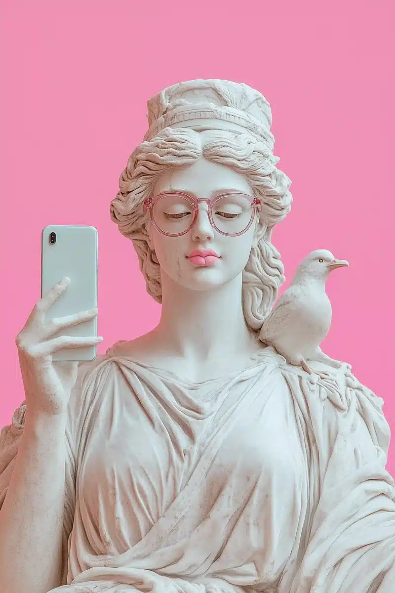 Hera Statue with Phone
