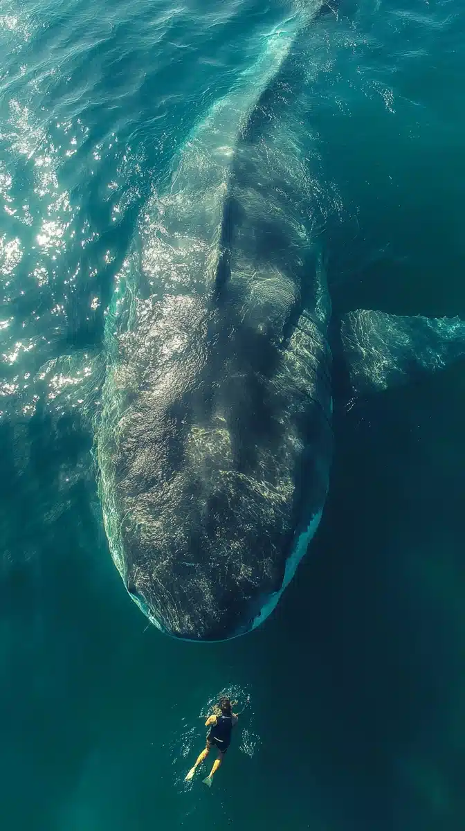 Realistic Shark Stalking Swimmer