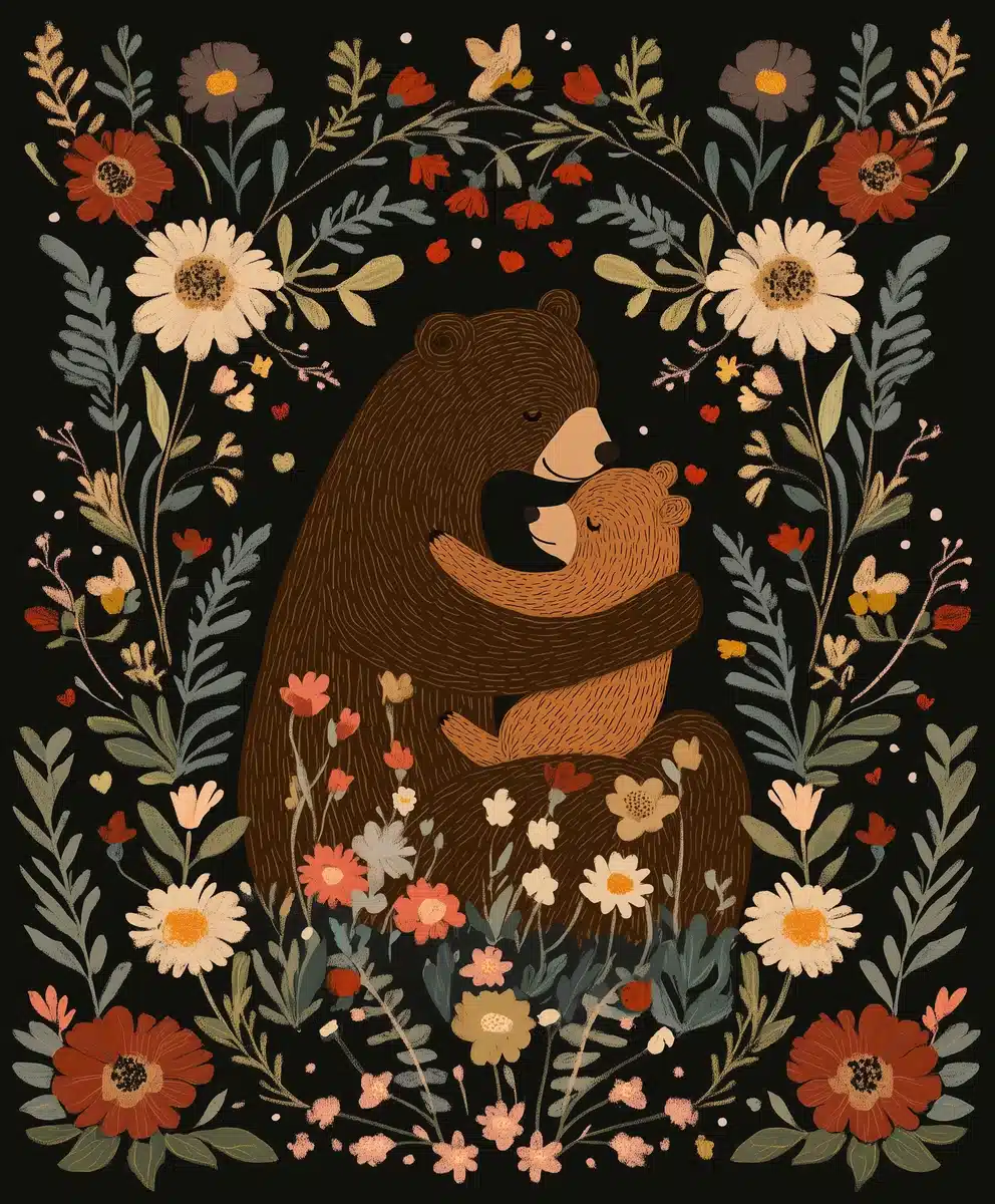 Whimsical Bears with Florals