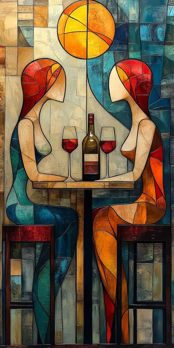 Geometric Women at Bar