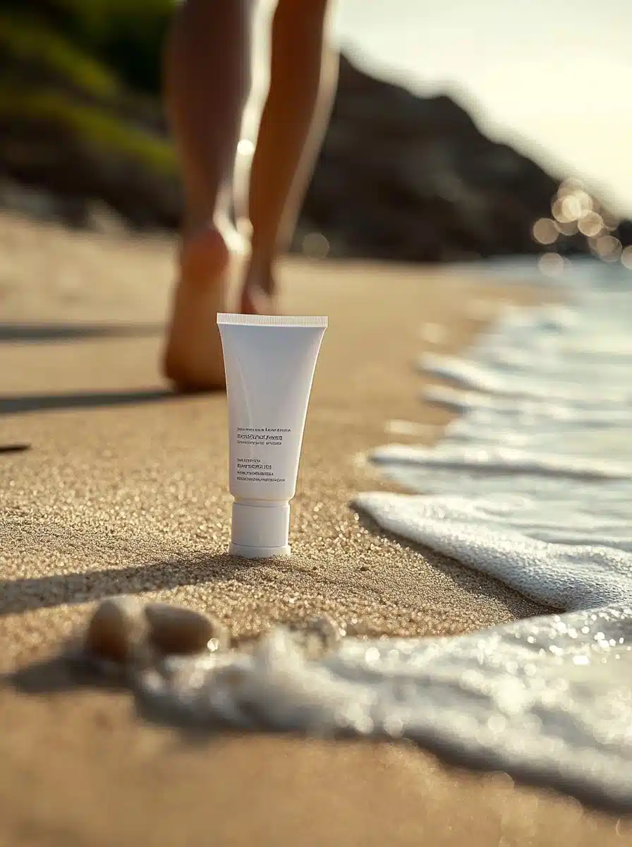 Realistic Foot Cream Banner