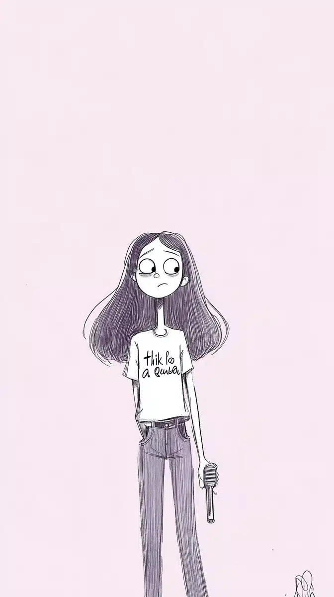 Minimalist Cartoon Comedian