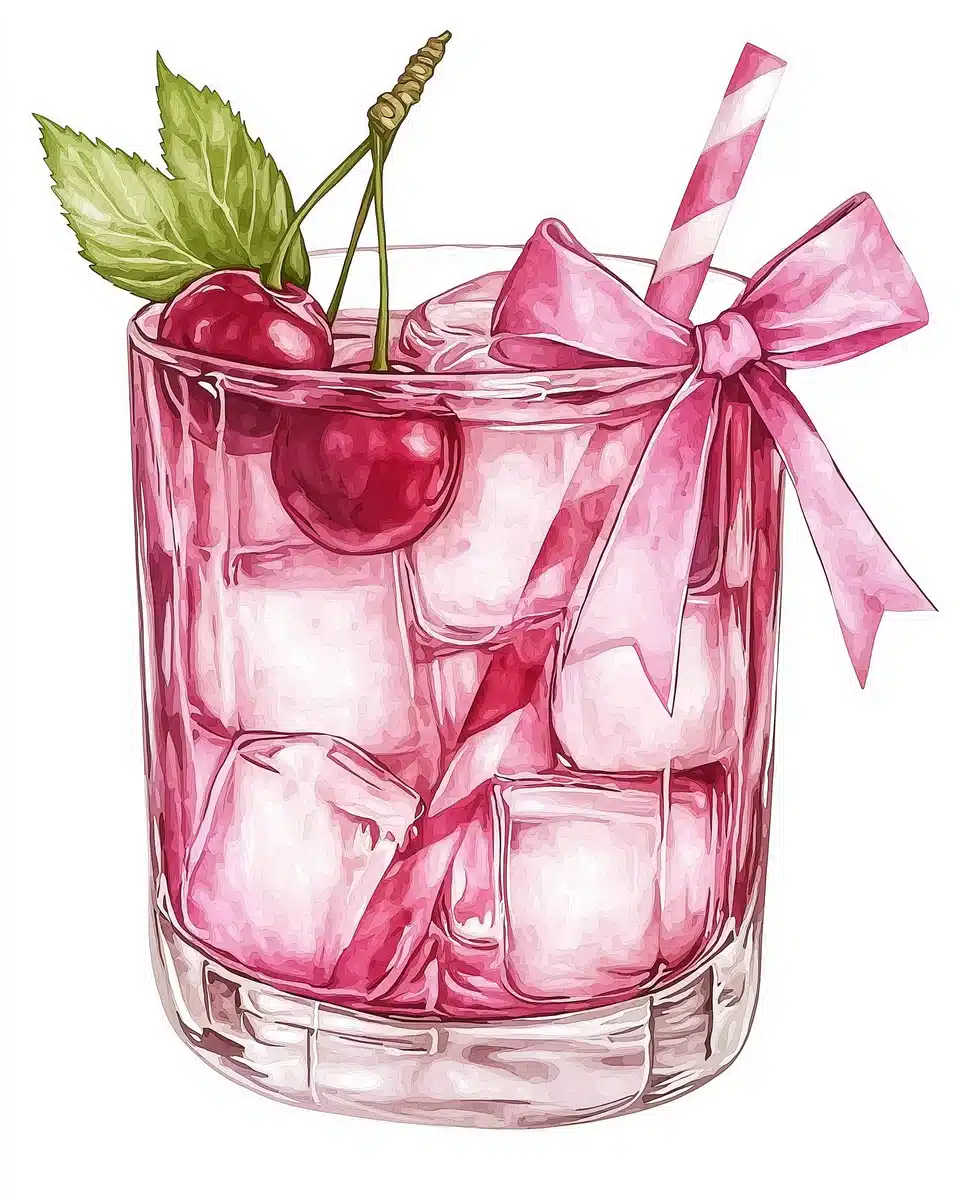 Retro Watercolor Shirley Drink