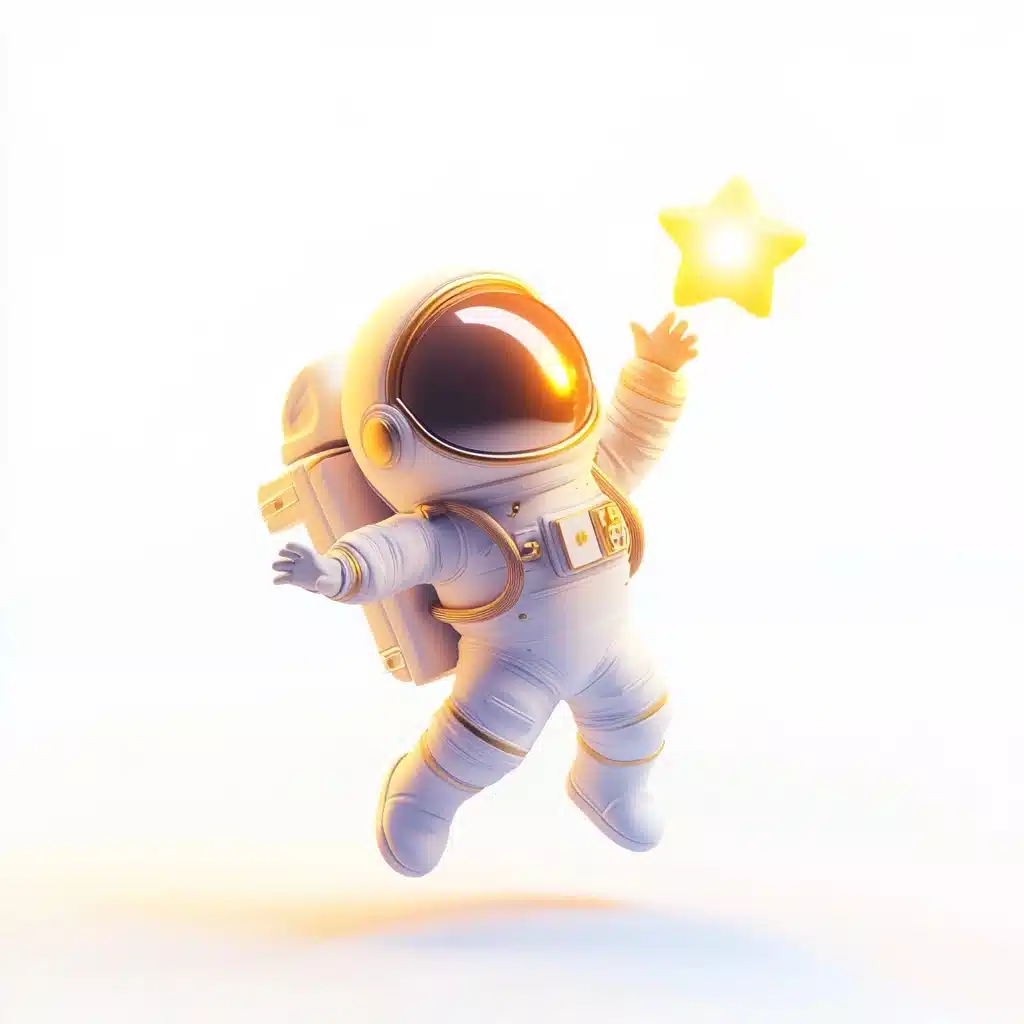 Astronaut Reaching Star - Pixar 3D
