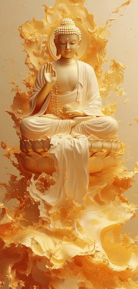 Golden Buddha on Lotus