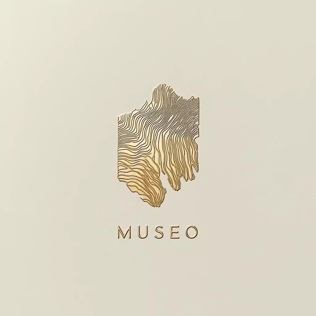 Minimalistic Gilded Map Logo