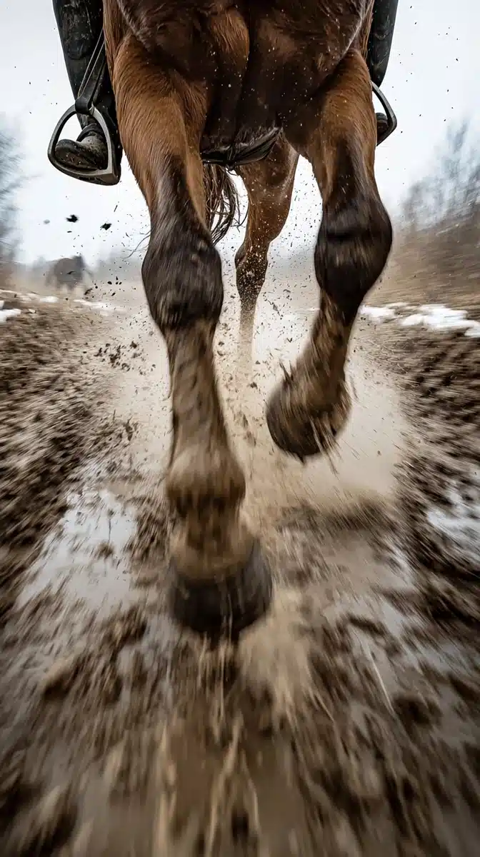Mongolian Horse Hooves Perspective