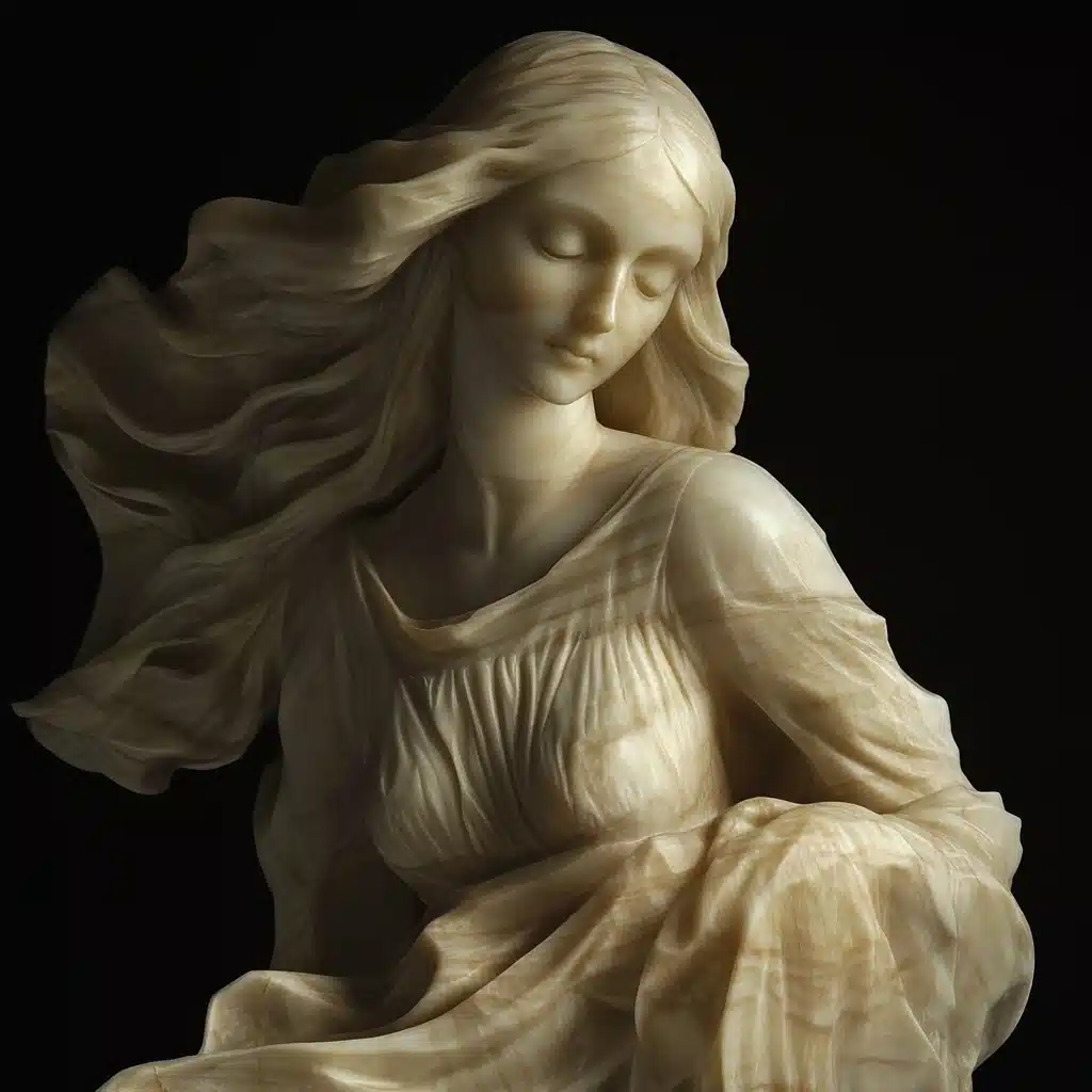Detailed Marble Woman Statue