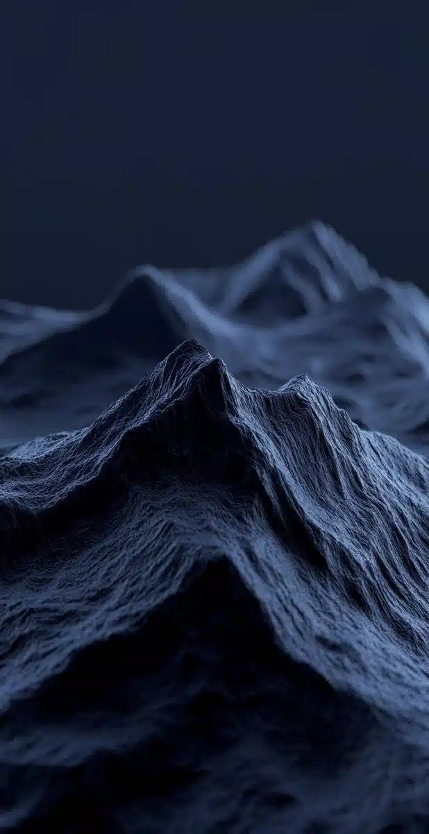 Hyperrealistic Black Mountains