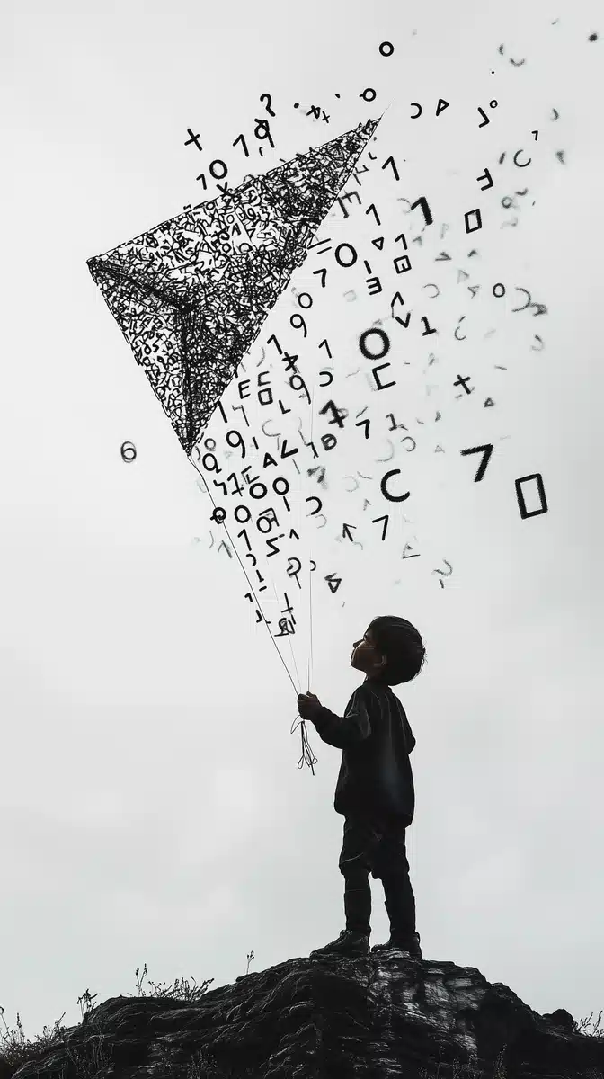 Child Flying Numeric Kite
