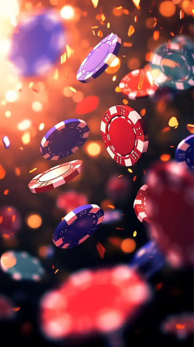 Cinematic Casino Chips Falling