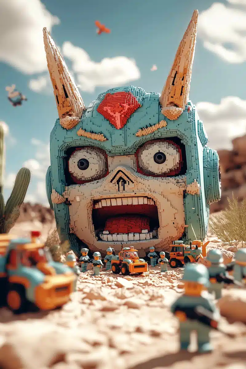 Toy-Style Gundam in Desert
