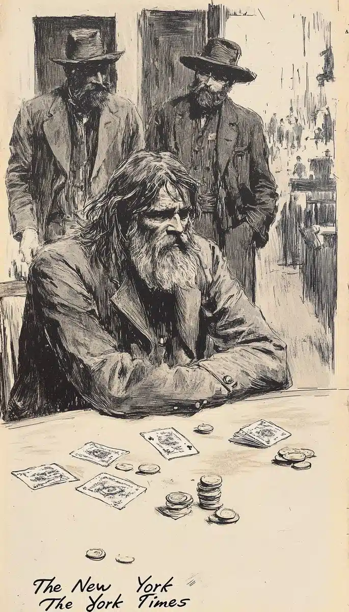 Historical Card Game Illustration
