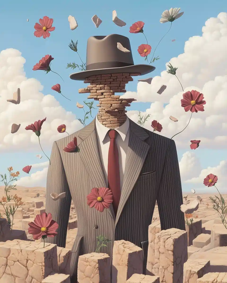 Surreal Conductor with Flower Head