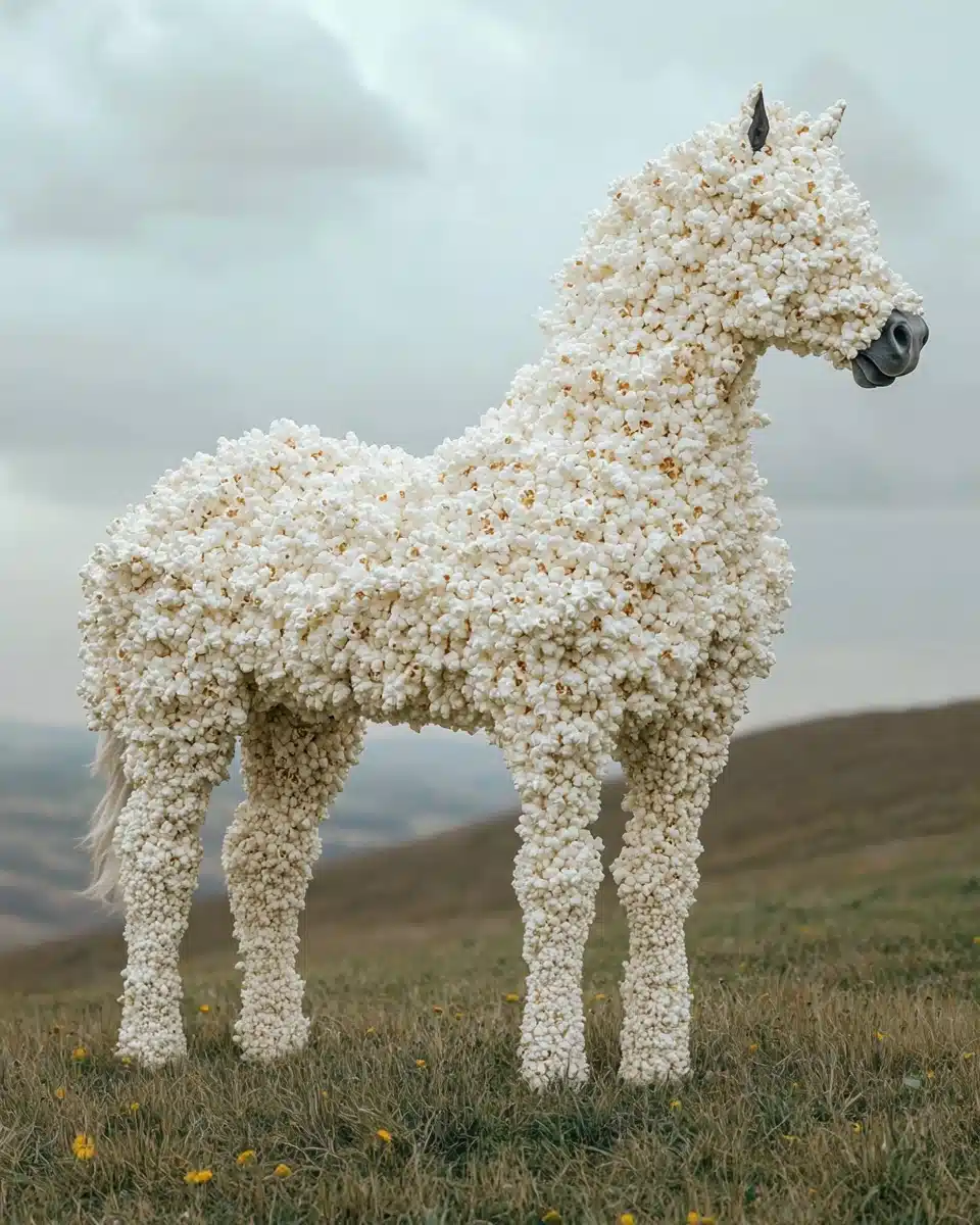 Popcorn Horse in Meadow