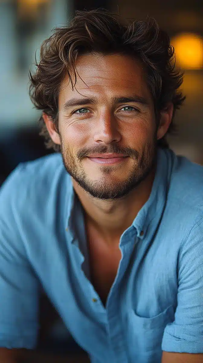 Affable Man in Blue