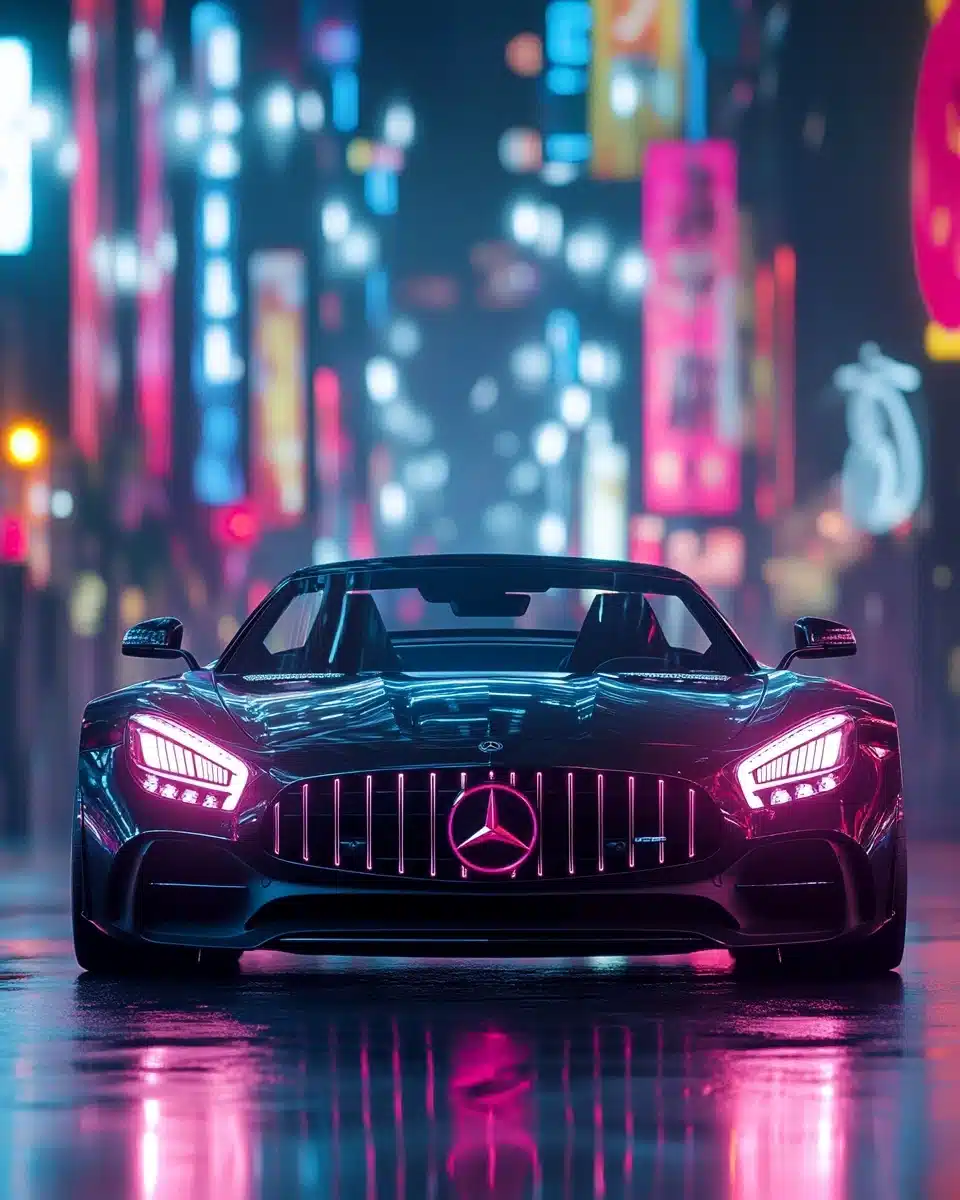 Cyberpunk Mercedes in Neon