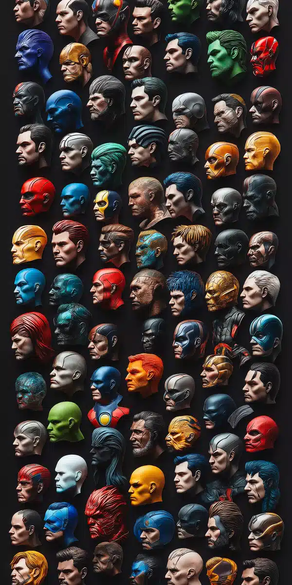 Superhero Heads Collage