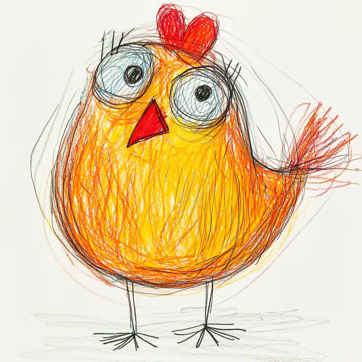Minimalistic Chicken Scribble