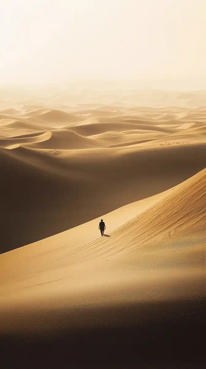 Minimalist Desert Solitude Shot
