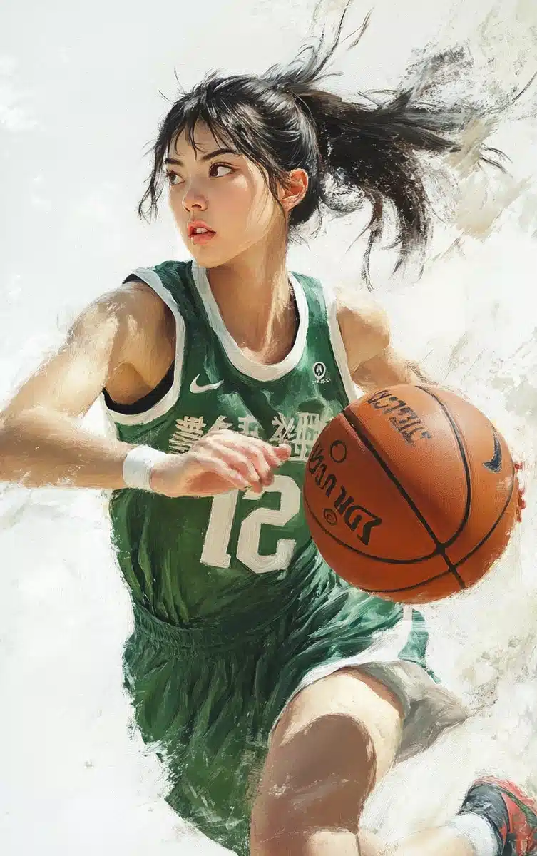 Dynamic Basketball Player Portrait