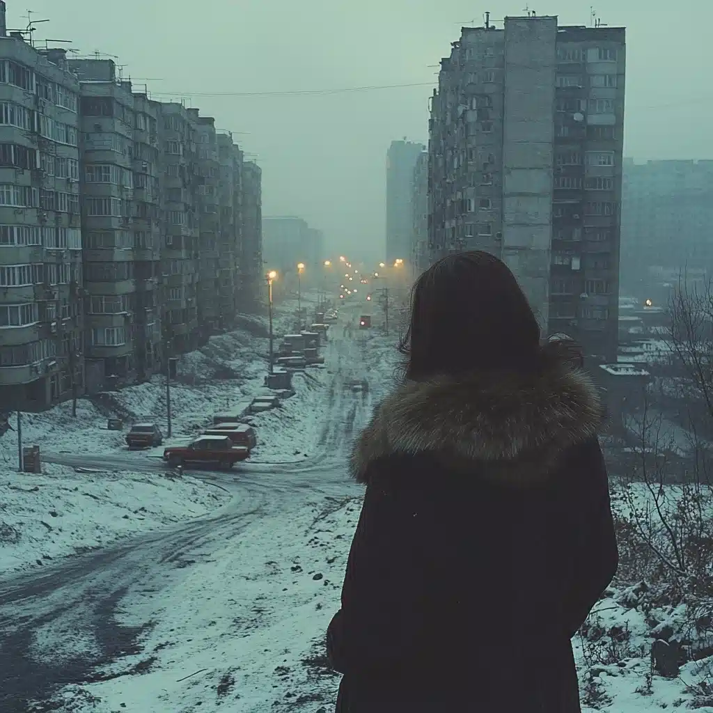 Cinematic Urban Winter Scene