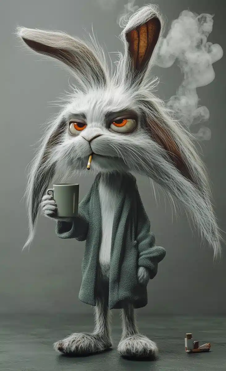 Hyper-Realistic Rabbit Caricature