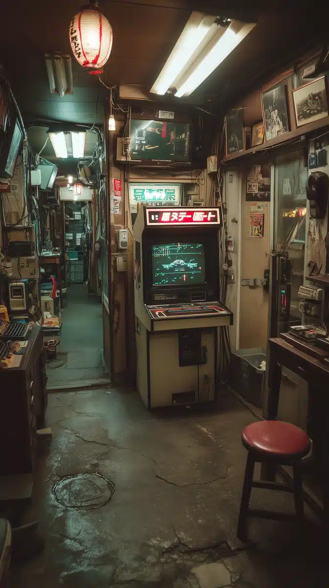 Vintage Computer Room Scene