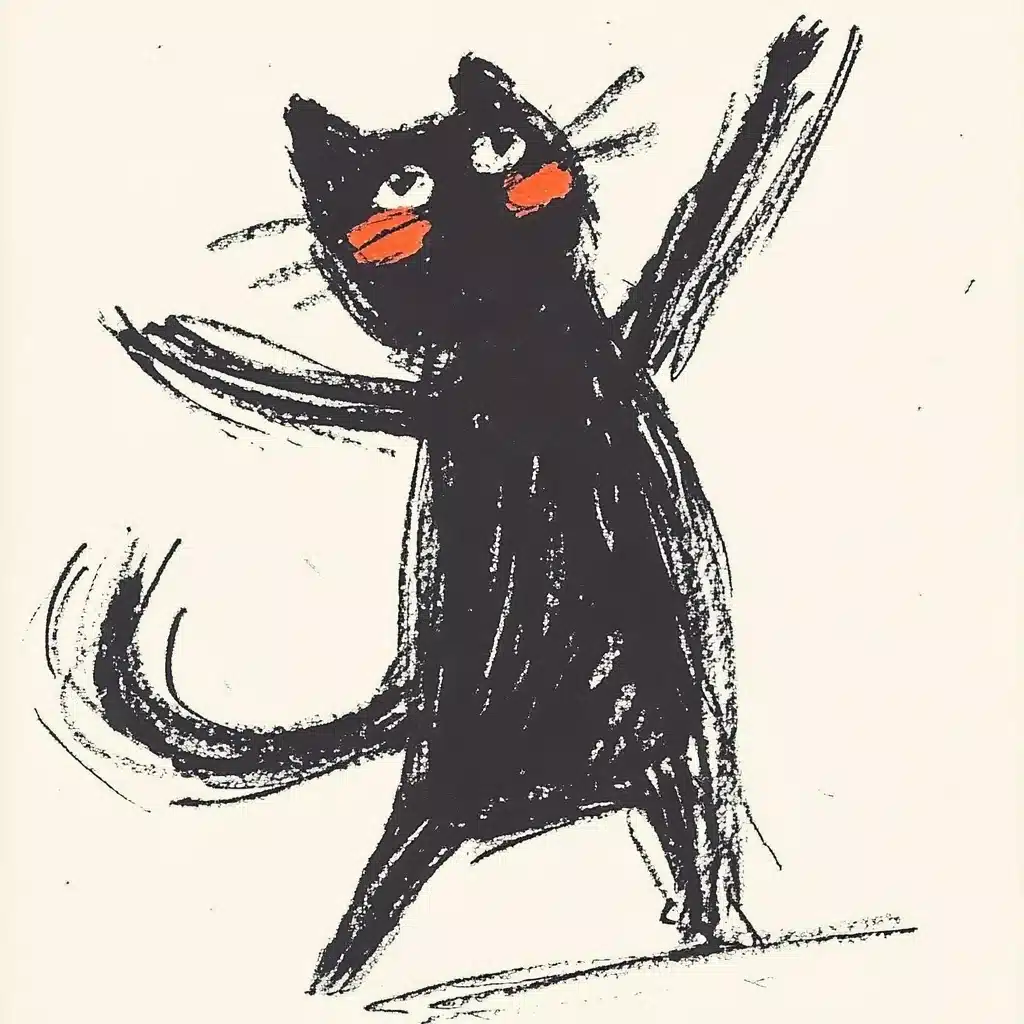 Black Cat Dancing Digitally