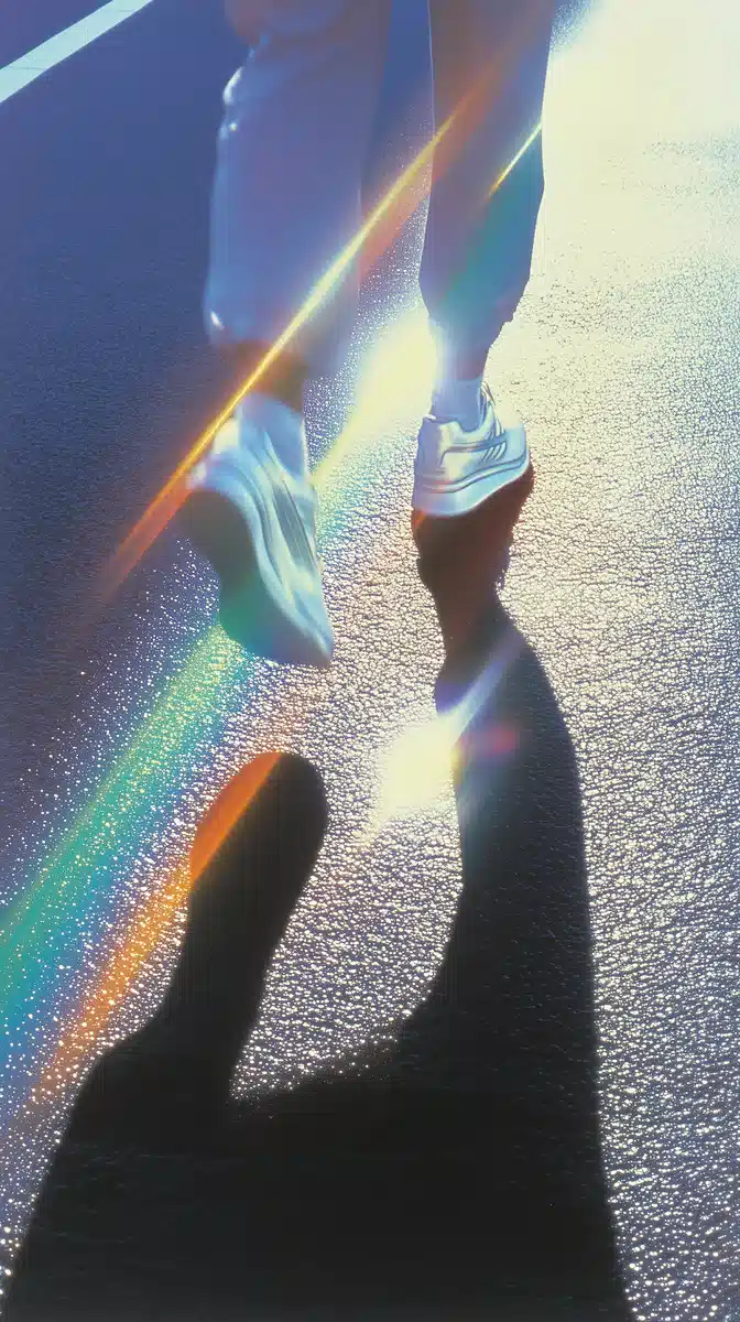 Abstract Motion Blur Runner