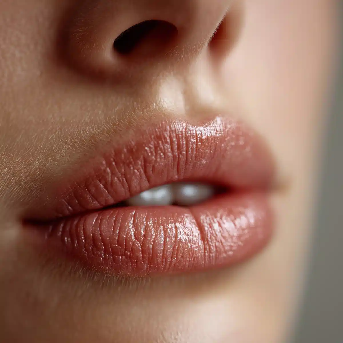 Hyperrealistic Close-Up Lips