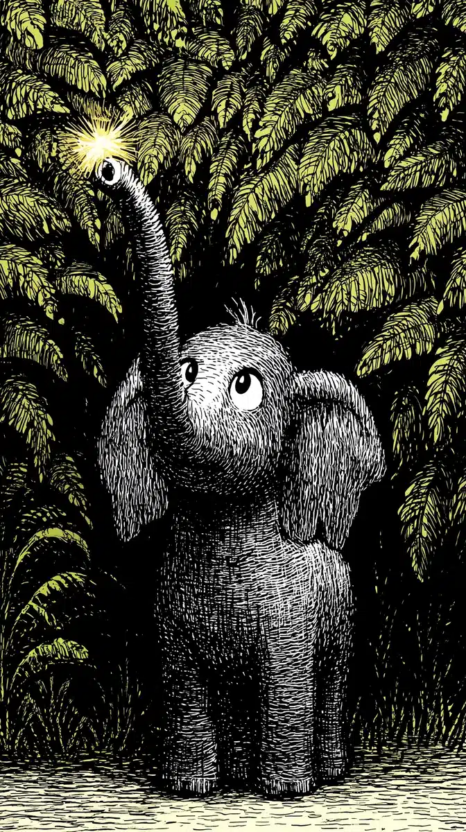 Mystical Elephant in Jungle