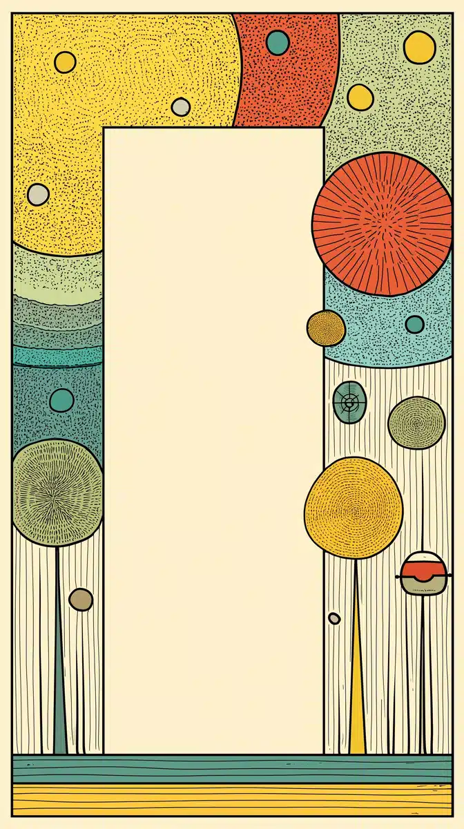 Retro Googie Stationery Border