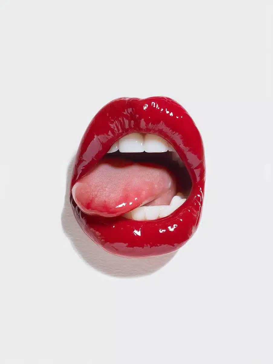 Hyper-Realistic Red Lips