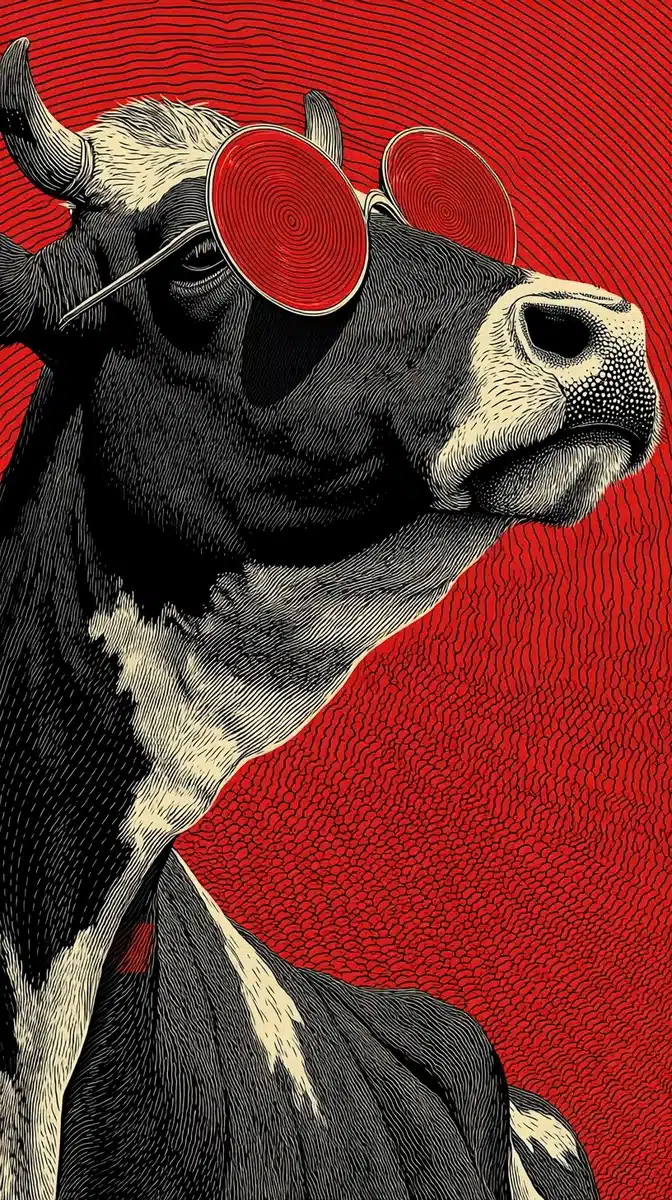 Bauhaus Poster Red Cow Spectacles