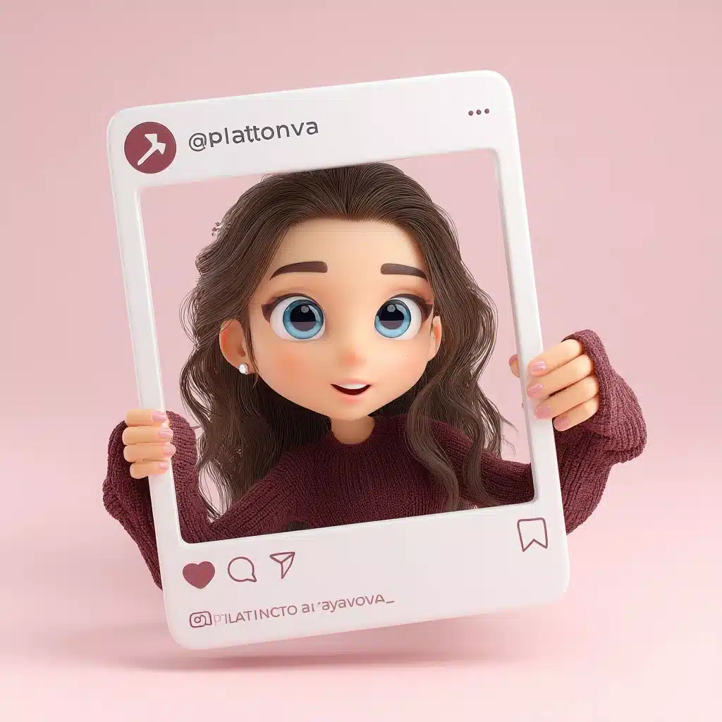 3D Cartoon Girl Instagram