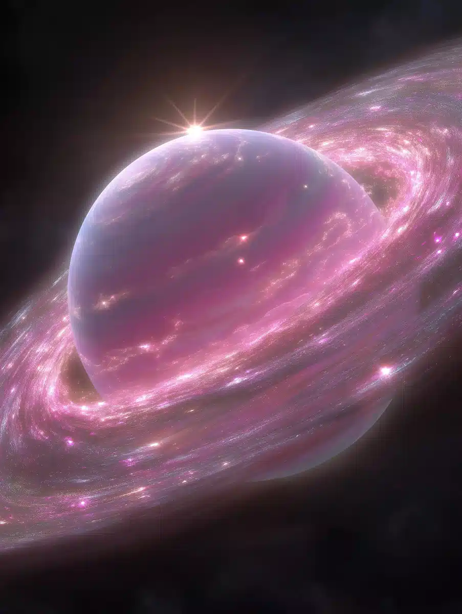 Enigmatic Planet with Dust Rings