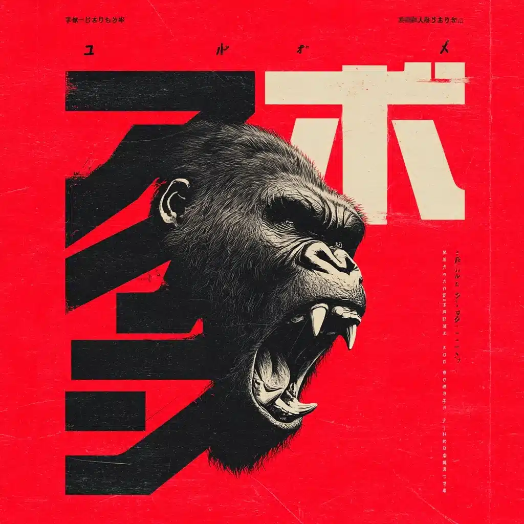 Anime Poster of Raging Gorilla