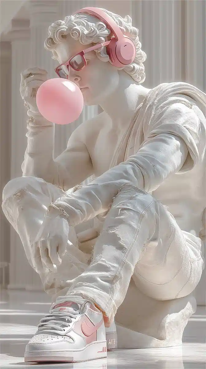 Contemporary David in Sneakers