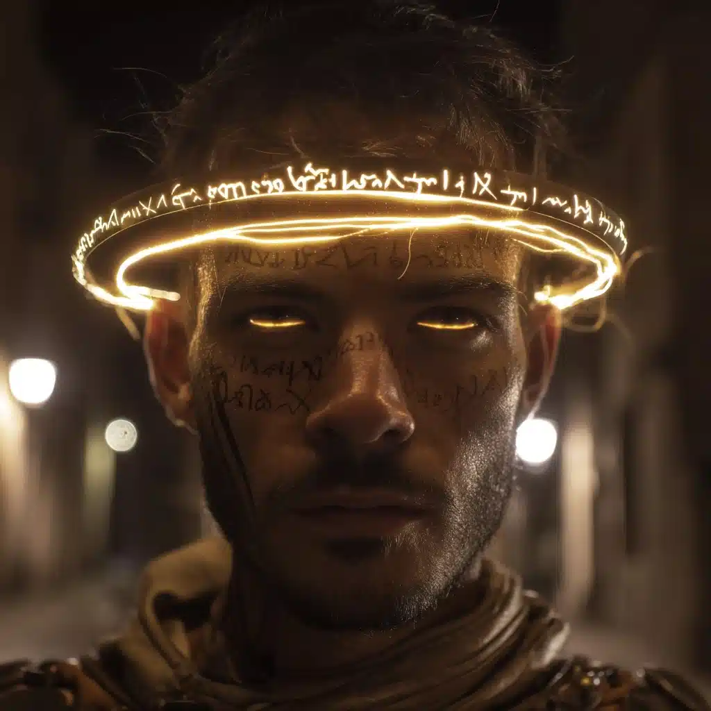 Arcane Haloed Man in Gothic Street