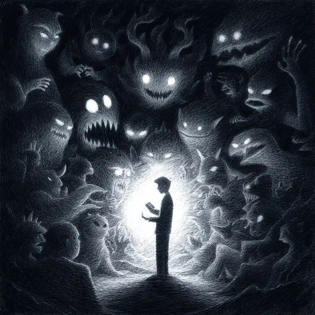 Abstract Man with Light