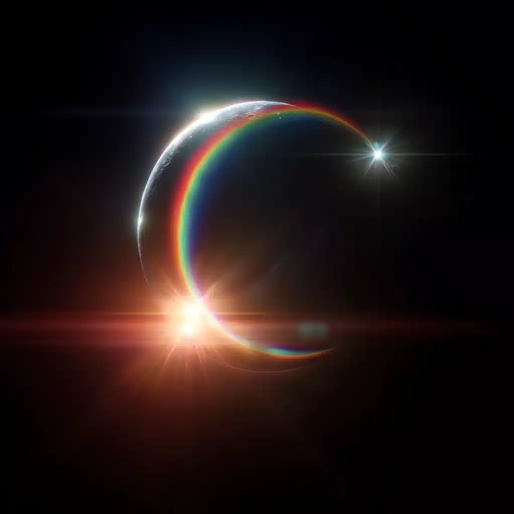 Vivid Solar Eclipse Scene