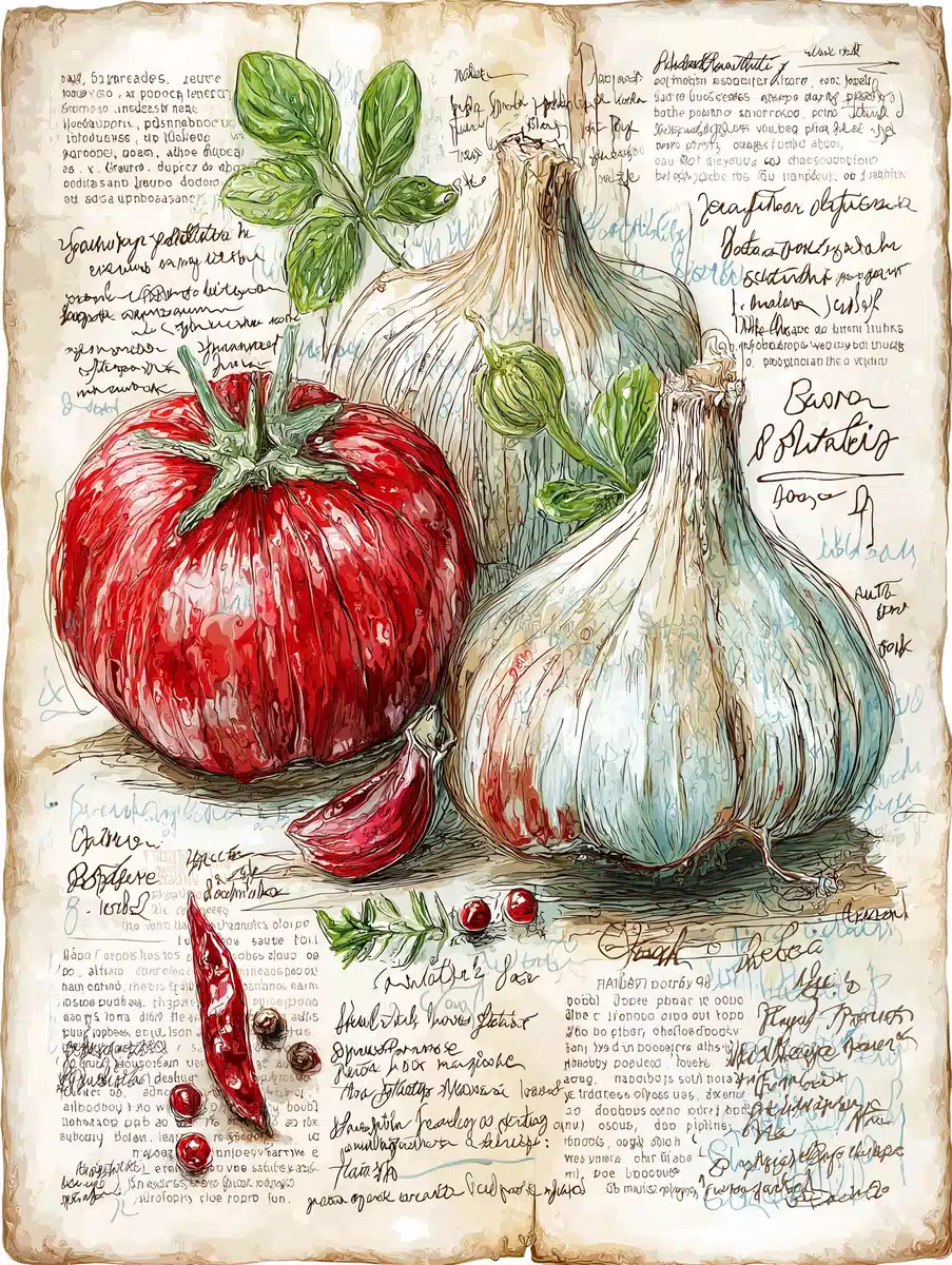 Vintage Botanical Spice Illustration
