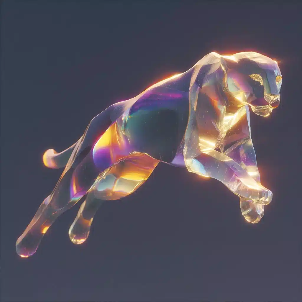 Crystal Cheetah in Motion