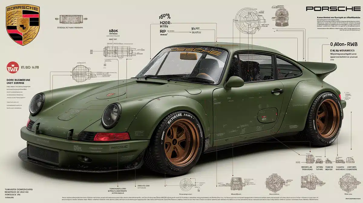 Porsche 911 RWB Infographic