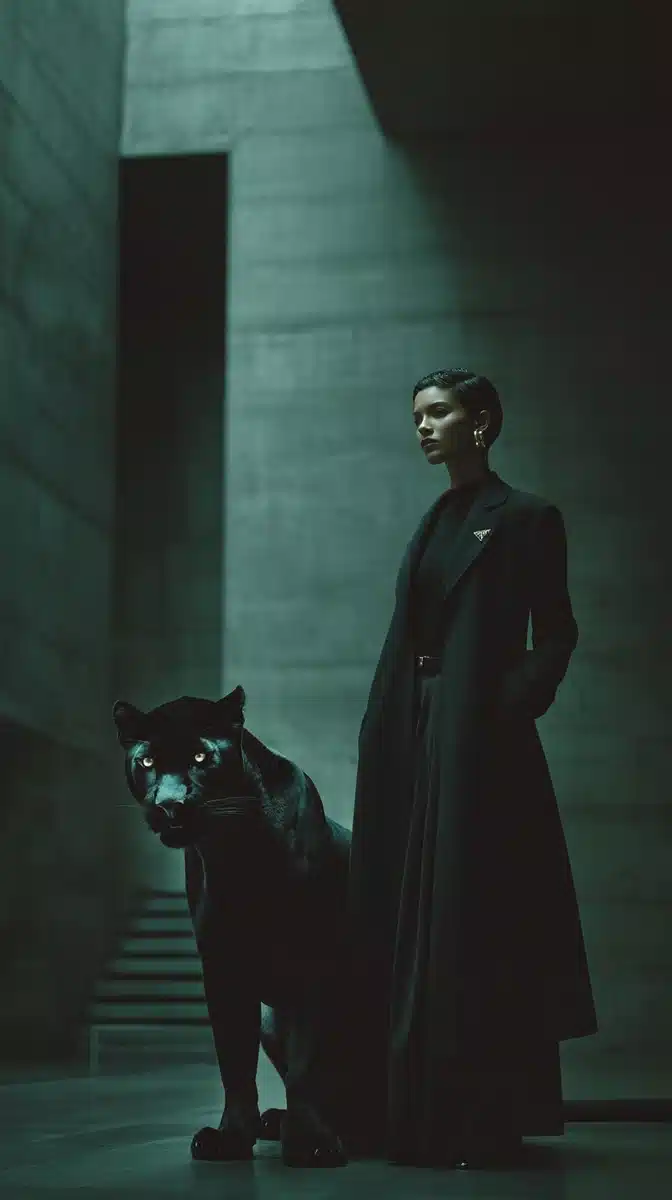 Hyper-Realistic PRADA Panther Portrait